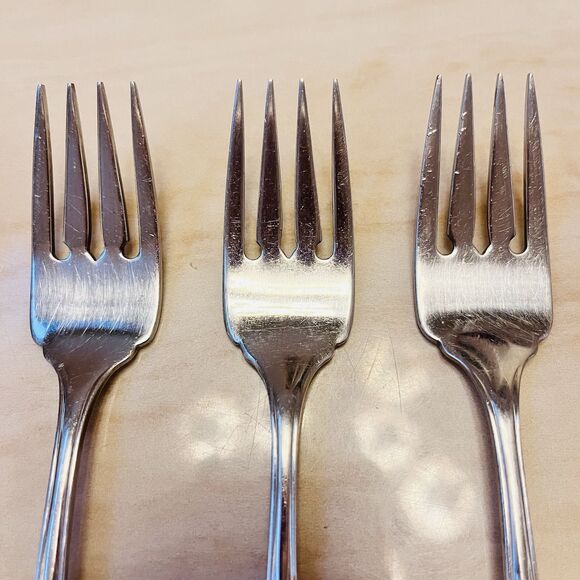 3pc ONEIDA Winter Hill Stainless Salad Fork 6 7/8” Distinction Deluxe Canada - Picture 6 of 9